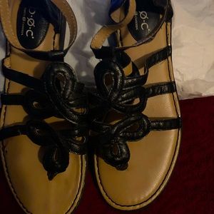 Black Born Concept Sandals, Size 7